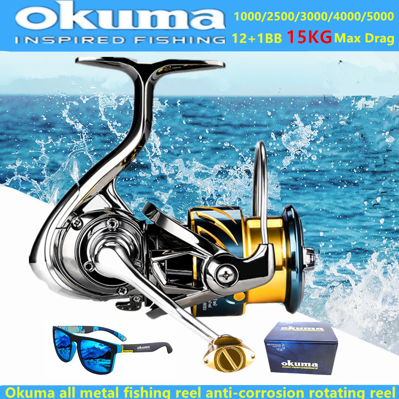 Kastking Reel Zephyr - Okuma Reel Pancing Logam Penuh 12+1BB15KG
