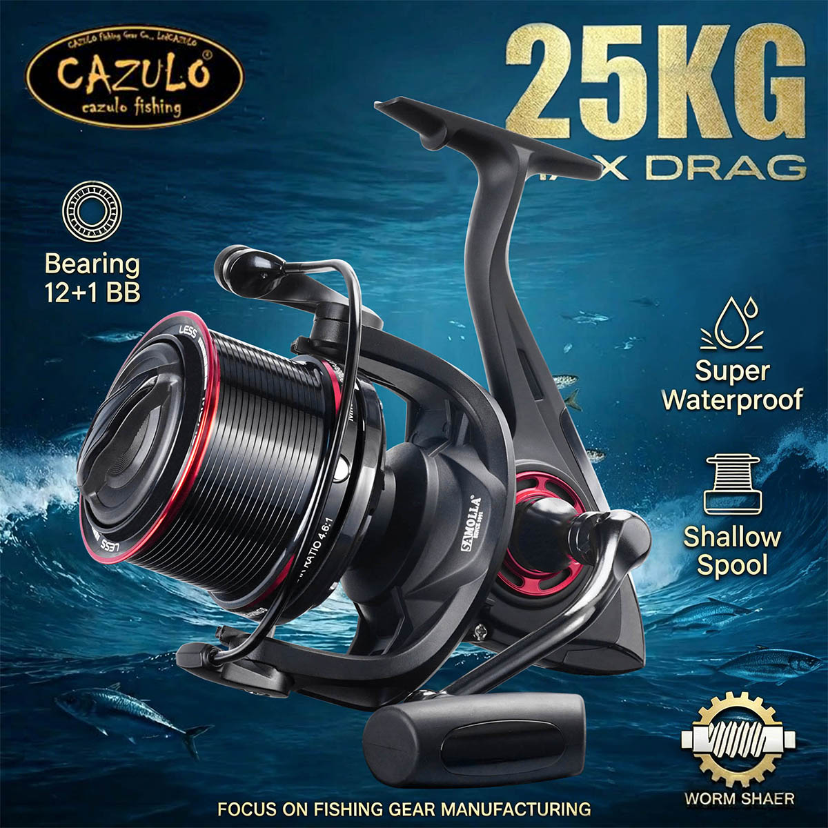 Reel Drag Knob - CAZULO Long Cast Spinning Reel untuk