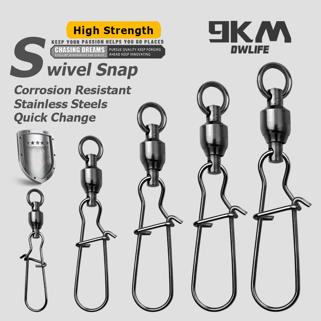 9KM 10PCS Ball Bearing Swivel  - Baitcasting Reel ulasan dan harga