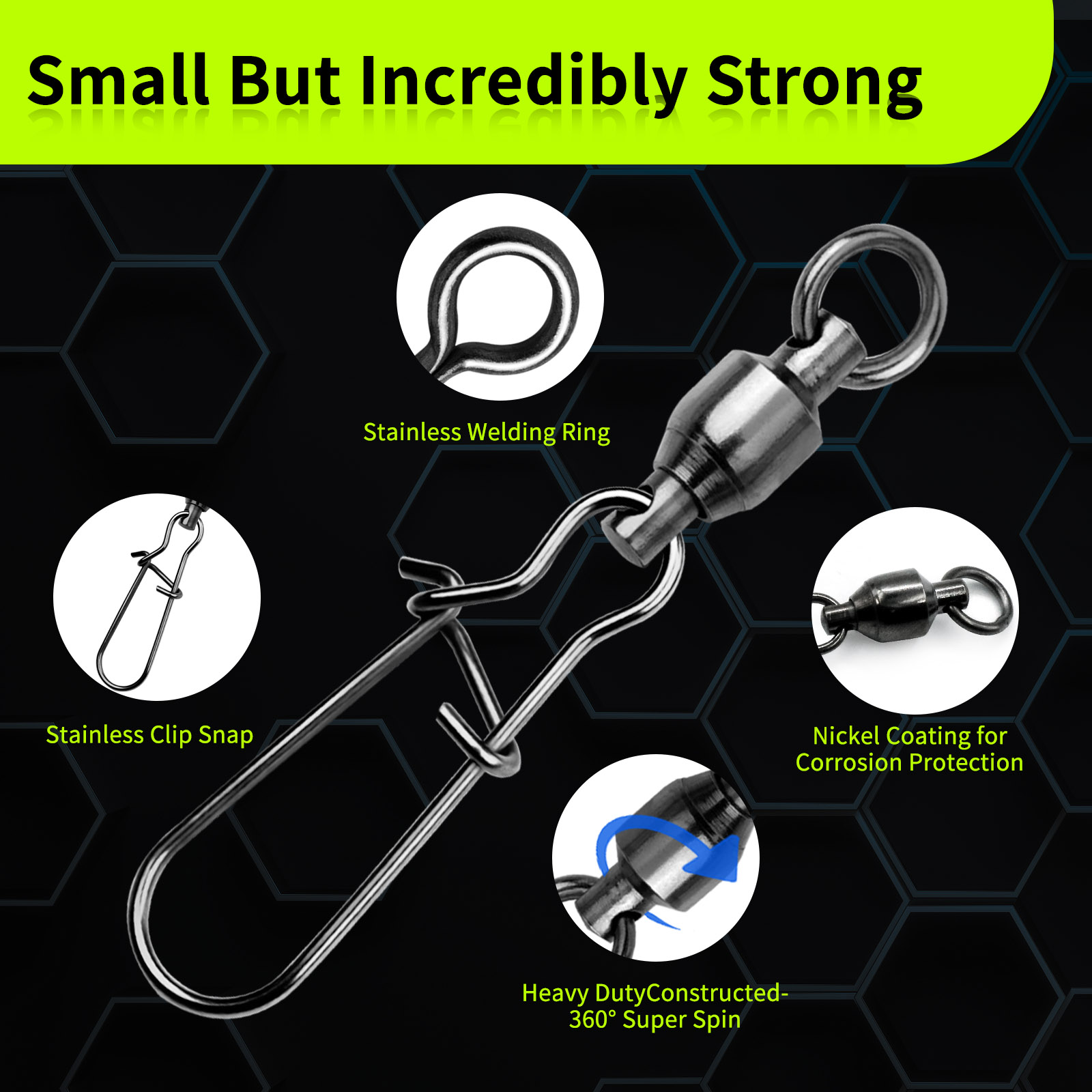 9KM 10PCS Ball Bearing Swivel  - Baitcasting Reel ulasan dan harga