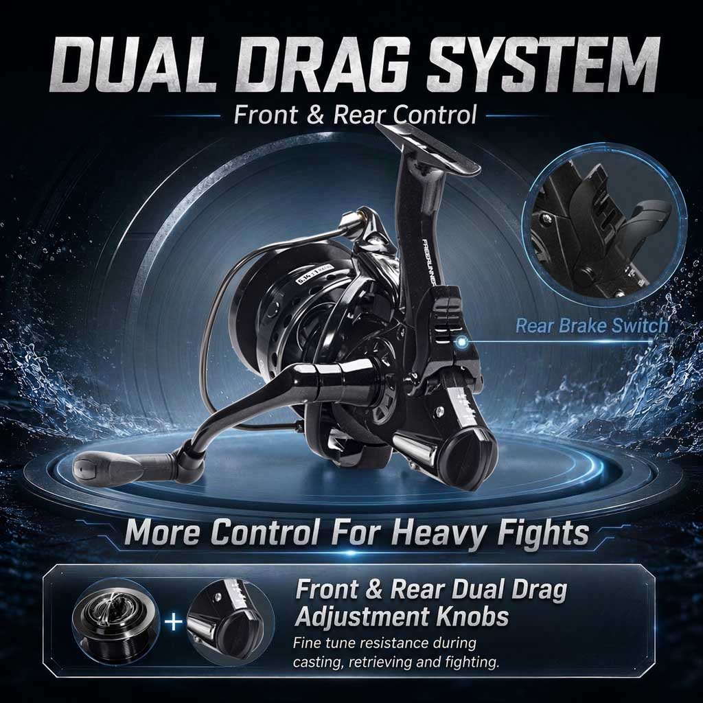 SAMOLLA Dual Brake Spinning Re - Reel Drag Knob ulasan dan harga